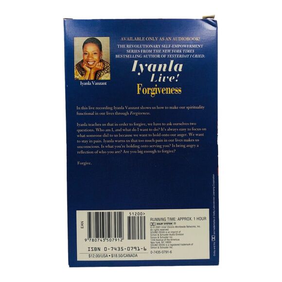 Iyanla Live Forgiveness Audiobook Cassette Tape Healing Spirituality Self Help - Picture 2 of 5